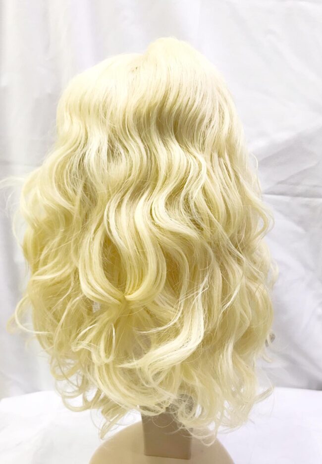 Front lace wig body wave blond