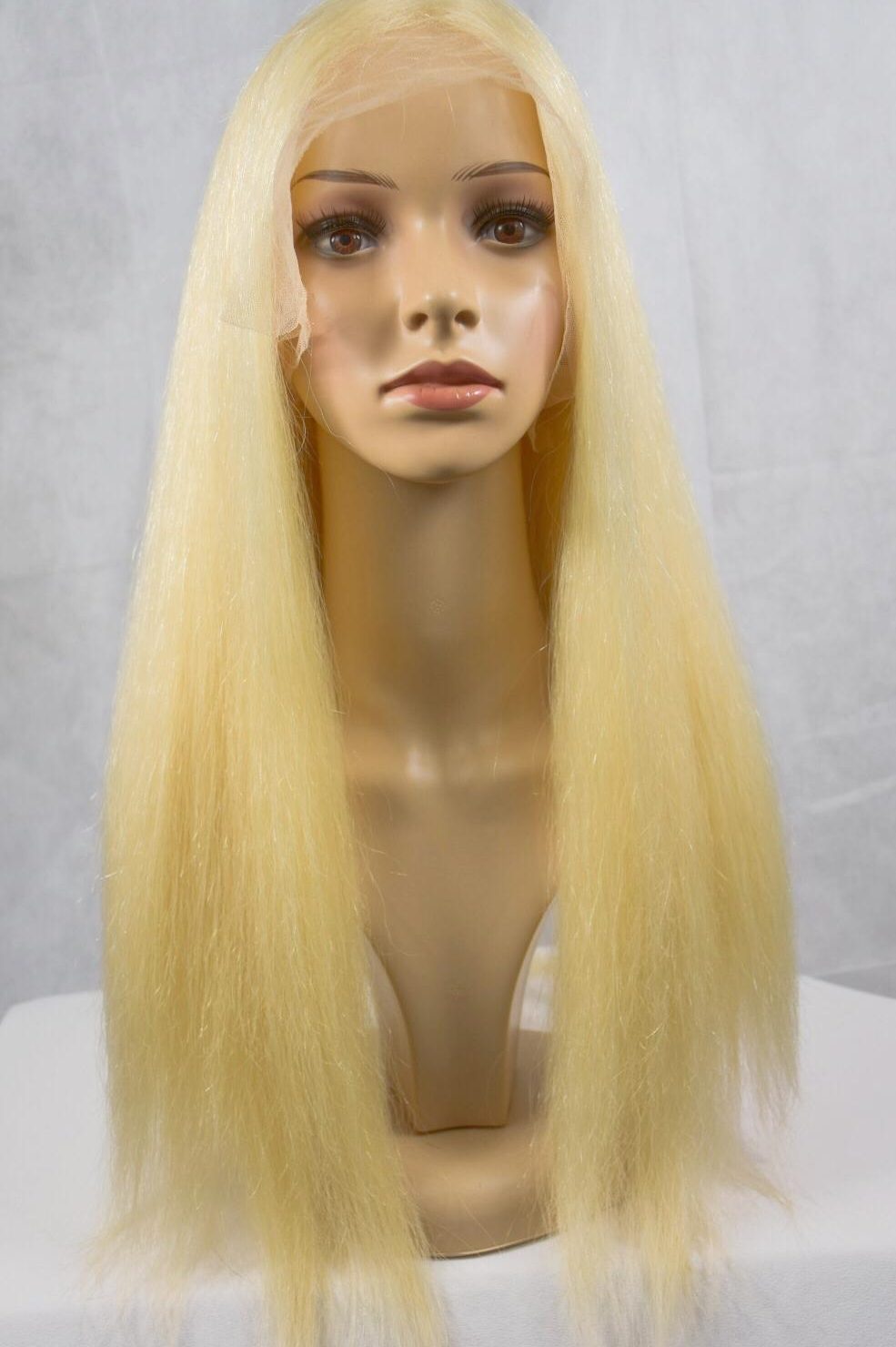 Front lace wig lisse blond