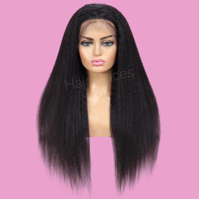 yaki hair lace wig perruque naturelle