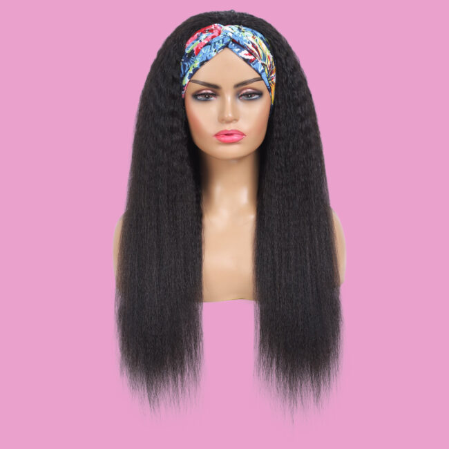 HairGraces yaki long natural hair band wig