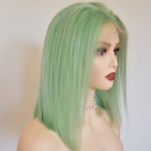 Lace front perruque naturelle carrée - Green