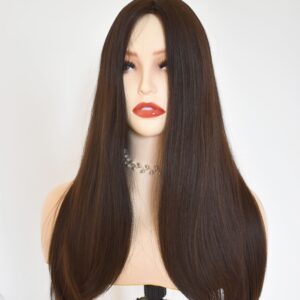 Longue perruque invisible cheveux européens