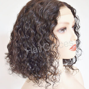 Top lace perruque en double drawn cheveux bouclé